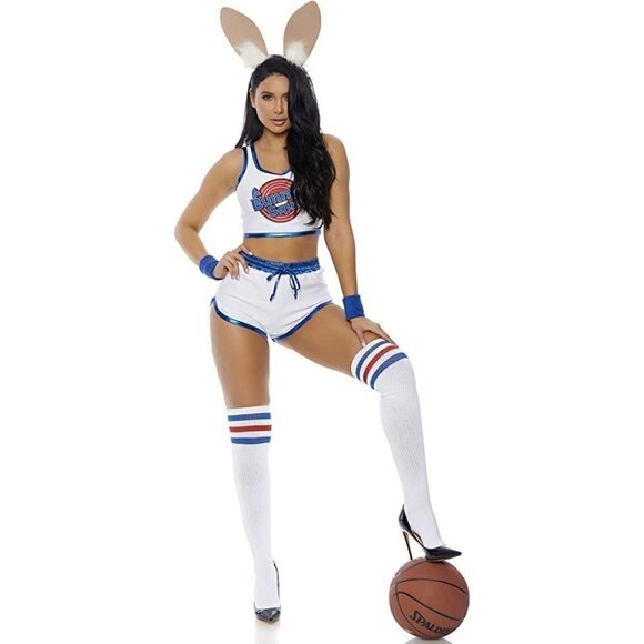 BUNNY Squad Space Jam NBA Sexy TV Movie Character Halloween Cosplay Costume NWT - Picture 5 of 6